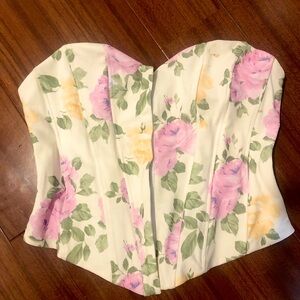 ZARA Flower Print Corset in Good condition